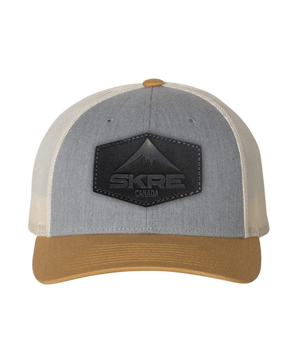 Black Leather Patch Hat