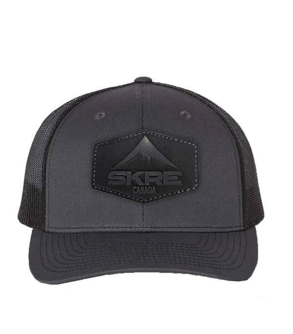 Black Leather Patch Hat