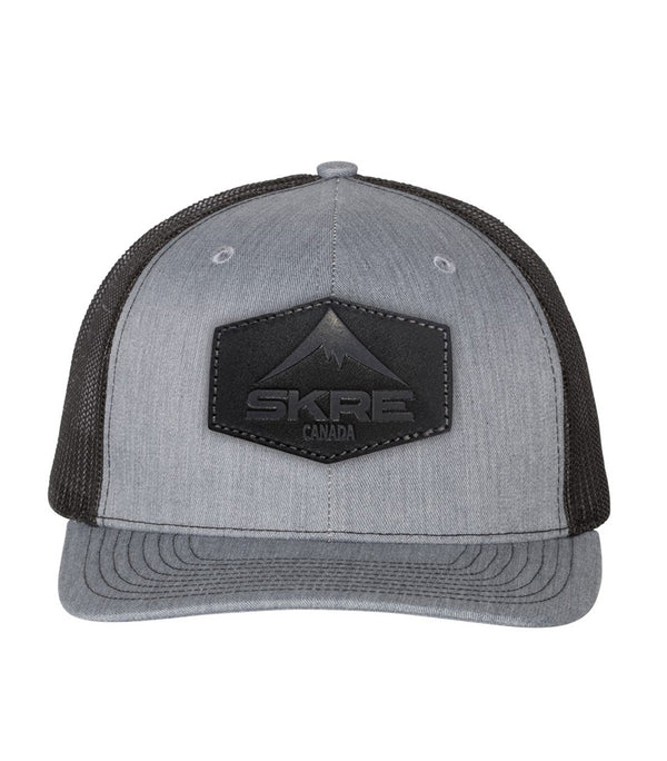 Black Leather Patch Hat
