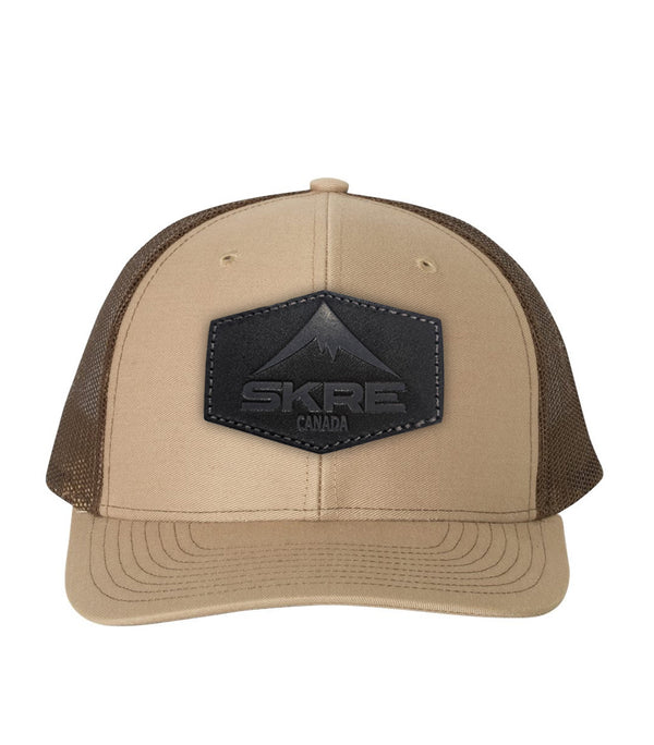 Black Leather Patch Hat