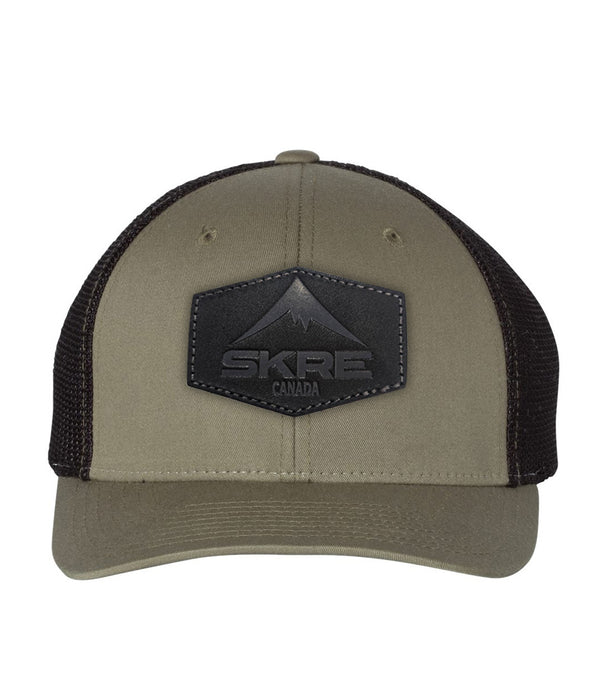 Black Leather Patch Hat