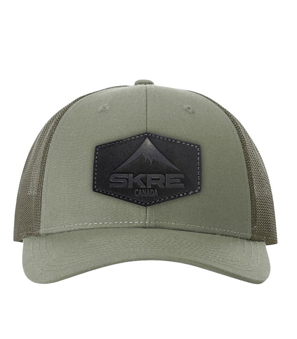 Black Leather Patch Hat