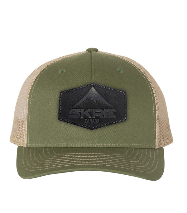 Black Leather Patch Hat