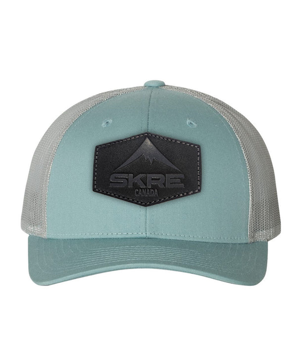 Black Leather Patch Hat