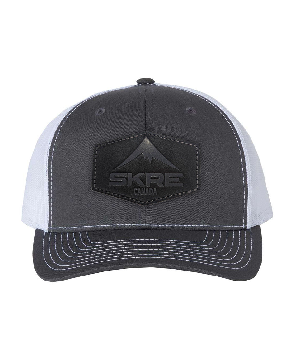 Black Leather Patch Hat
