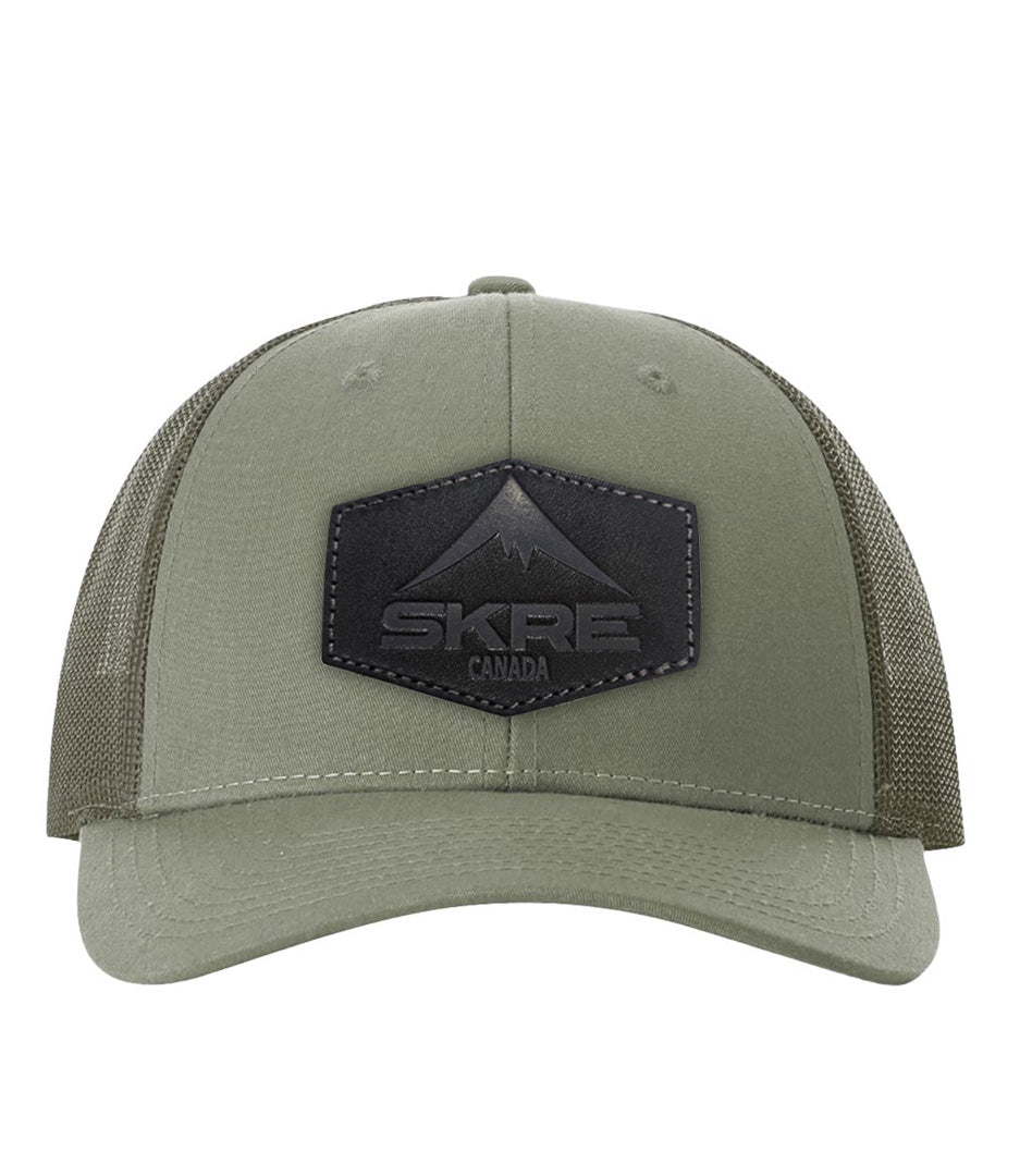Black Leather Patch Hat